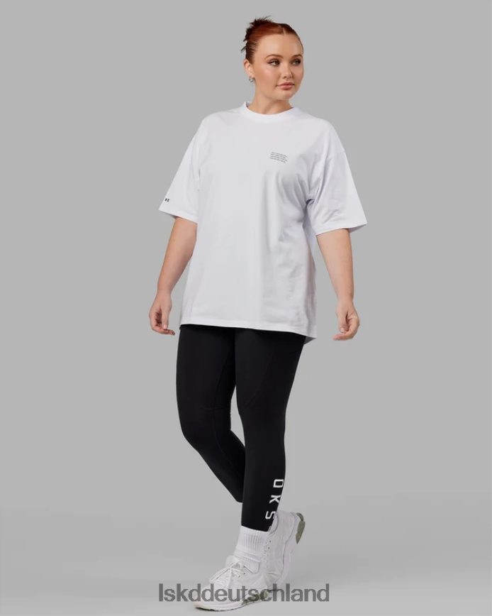unisex LSKD Strive Flxcotton T-Shirt in Übergröße – Weiß Bekleidung VD2NLV309