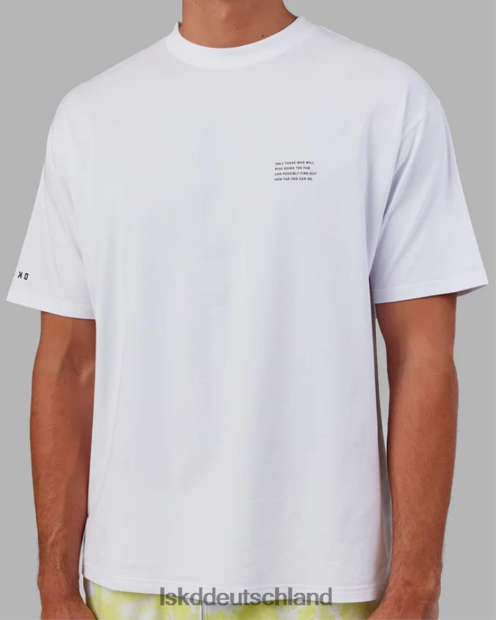 unisex LSKD Strive Flxcotton T-Shirt in Übergröße – Weiß Bekleidung VD2NLV309