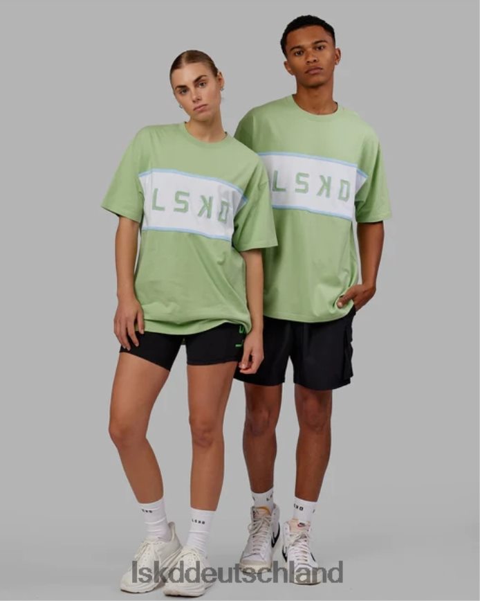 unisex LSKD ausgerichtetes schweres T-Shirt in Übergröße – grüne Abb Bekleidung VD2NLV248