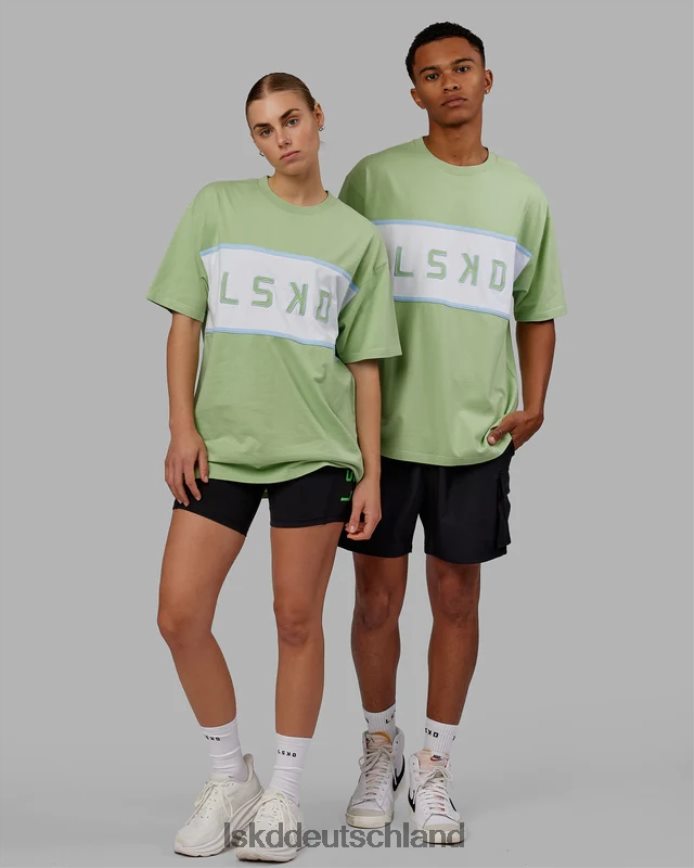 unisex LSKD ausgerichtetes schweres T-Shirt in Übergröße – grüne Abb Bekleidung VD2NLV248
