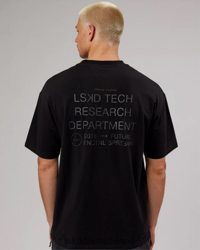 unisex LSKD ltrd flxcotton T-Shirt in Übergröße – Schwarz-Schwarz Bekleidung VD2NLV313