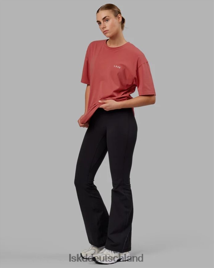 unisex LSKD vs1 flxcotton T-Shirt in Übergröße – Mineralrot-Weiß Bekleidung VD2NLV254