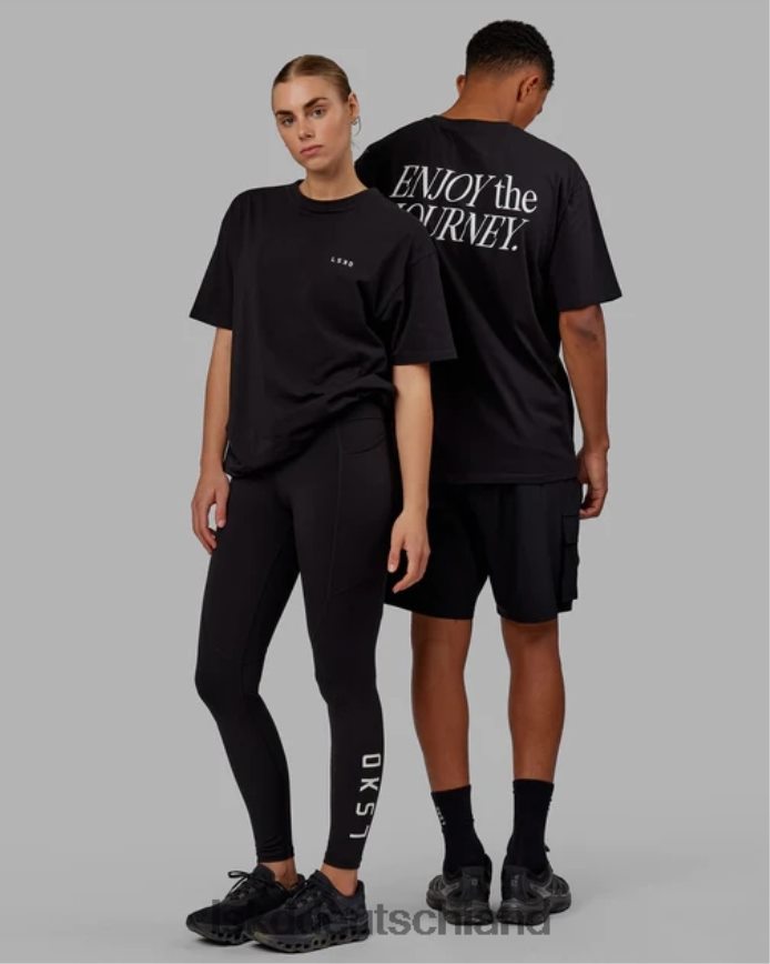 unisex LSKD vs1 flxcotton T-Shirt in Übergröße – schwarz-weiß Bekleidung VD2NLV241