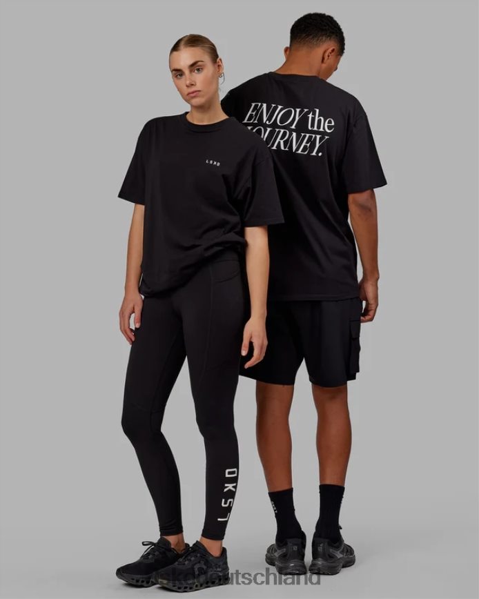 unisex LSKD vs1 flxcotton T-Shirt in Übergröße – schwarz-weiß Bekleidung VD2NLV241