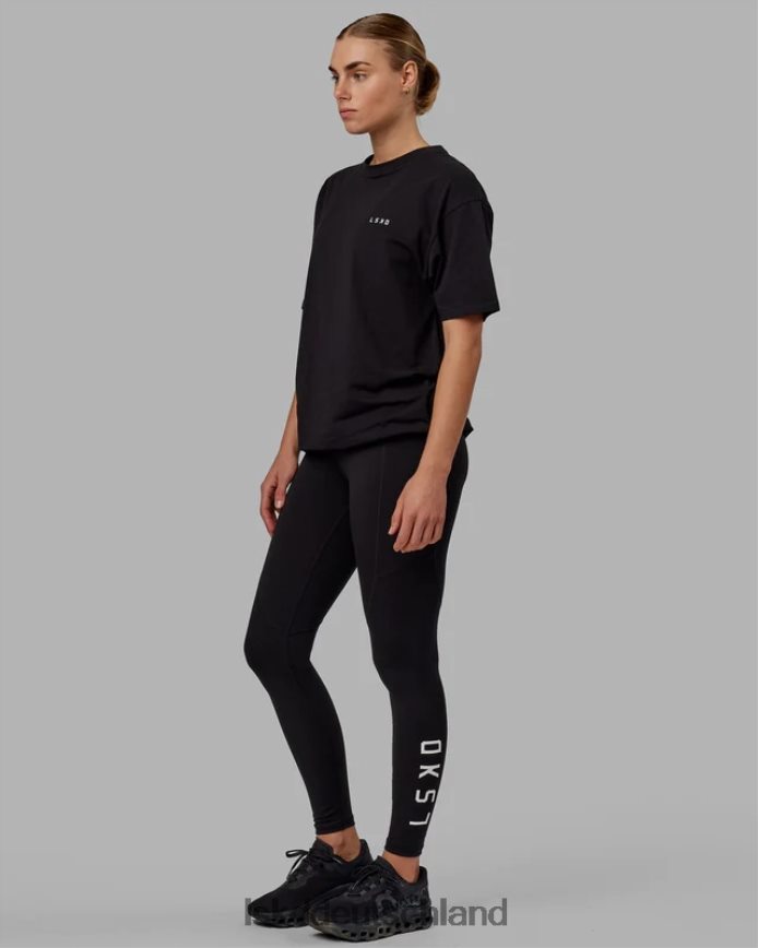 unisex LSKD vs1 flxcotton T-Shirt in Übergröße – schwarz-weiß Bekleidung VD2NLV241
