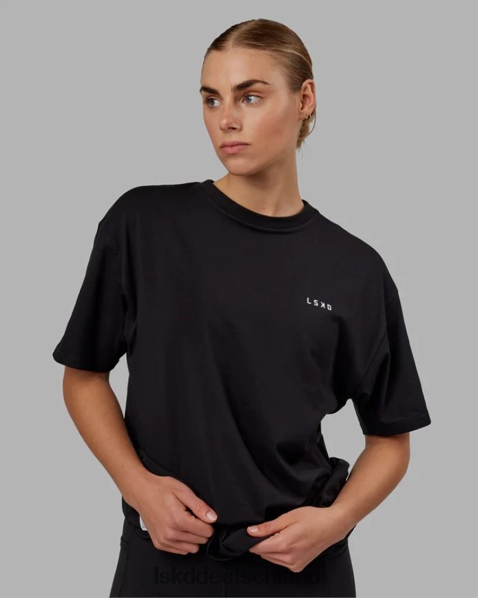 unisex LSKD vs1 flxcotton T-Shirt in Übergröße – schwarz-weiß Bekleidung VD2NLV241