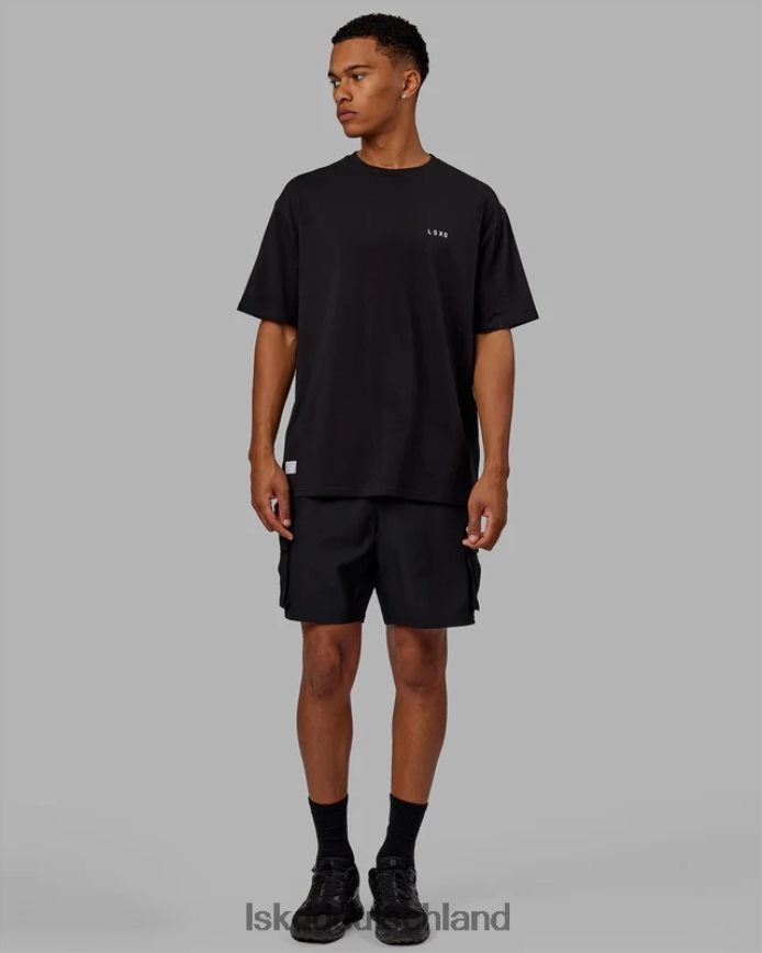 unisex LSKD vs1 flxcotton T-Shirt in Übergröße – schwarz-weiß Bekleidung VD2NLV241