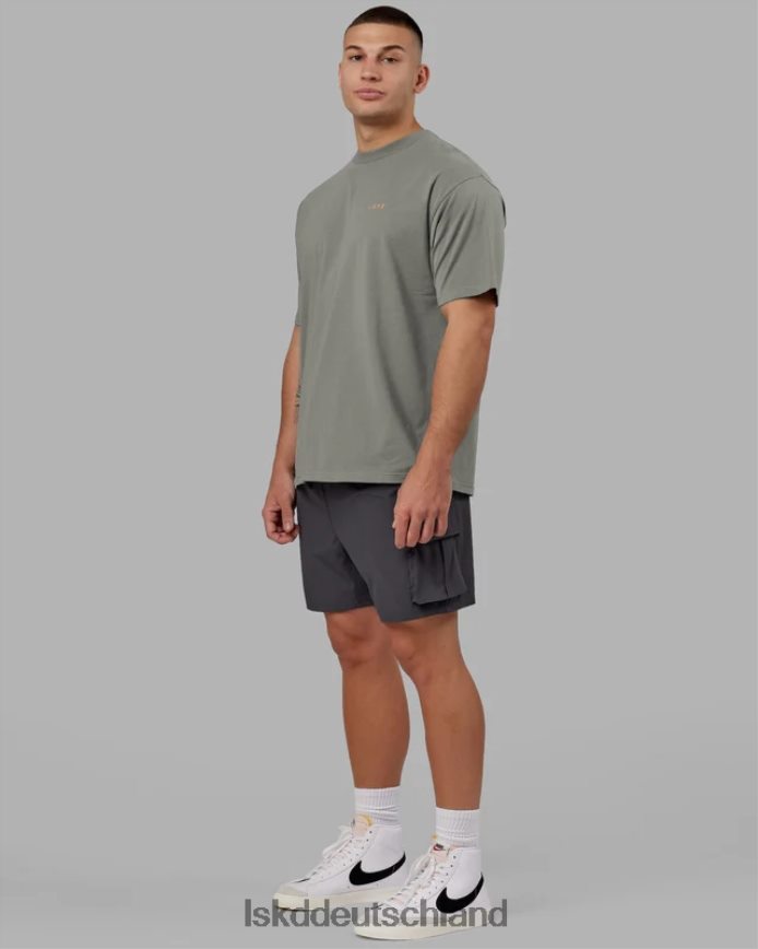 unisex LSKD vs4 flxcotton T-Shirt in Übergröße – Graphit-Tangerine Bekleidung VD2NLV265