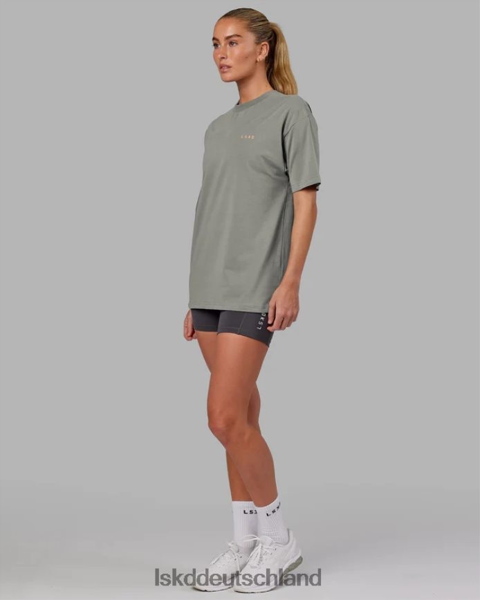 unisex LSKD vs4 flxcotton T-Shirt in Übergröße – Graphit-Tangerine Bekleidung VD2NLV265