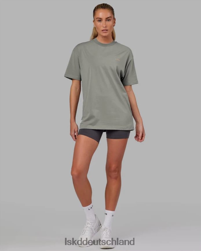 unisex LSKD vs4 flxcotton T-Shirt in Übergröße – Graphit-Tangerine Bekleidung VD2NLV265