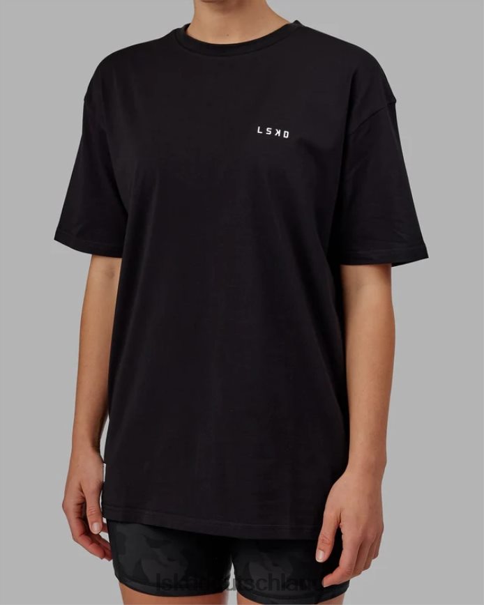 unisex LSKD vs4 flxcotton T-Shirt in Übergröße – schwarz-weiß Bekleidung VD2NLV245