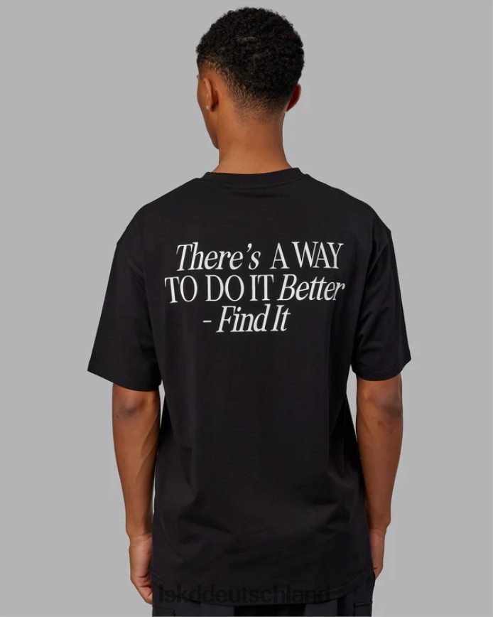 unisex LSKD vs4 flxcotton T-Shirt in Übergröße – schwarz-weiß Bekleidung VD2NLV245