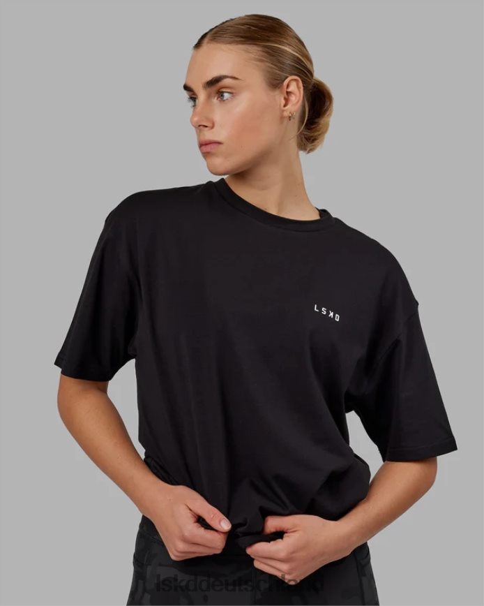 unisex LSKD vs4 flxcotton T-Shirt in Übergröße – schwarz-weiß Bekleidung VD2NLV245