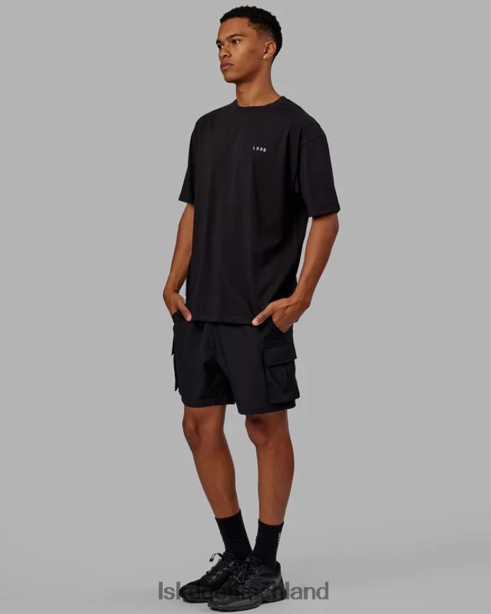 unisex LSKD vs4 flxcotton T-Shirt in Übergröße – schwarz-weiß Bekleidung VD2NLV245