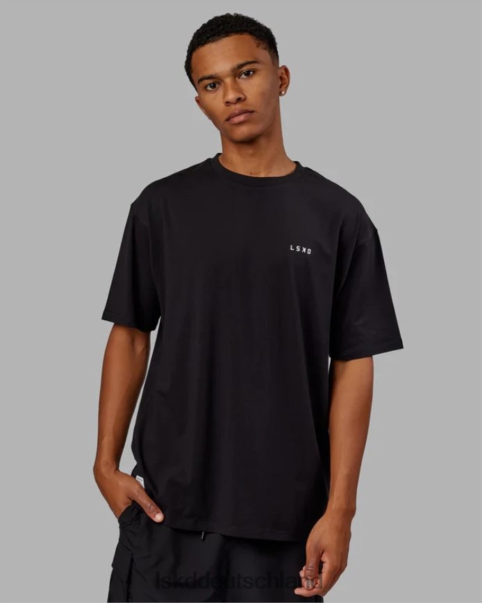 unisex LSKD vs4 flxcotton T-Shirt in Übergröße – schwarz-weiß Bekleidung VD2NLV245