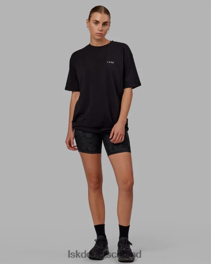 unisex LSKD vs4 flxcotton T-Shirt in Übergröße – schwarz-weiß Bekleidung VD2NLV245