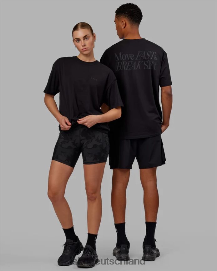 unisex LSKD vs5 flxcotton T-Shirt in Übergröße – Schwarz-Schwarz Bekleidung VD2NLV231