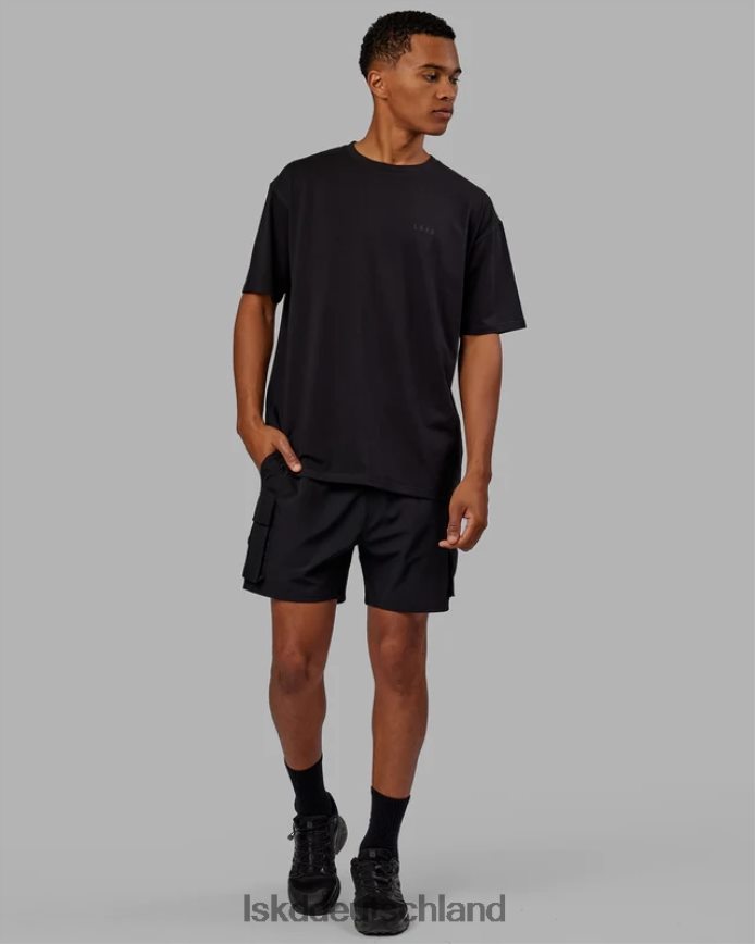unisex LSKD vs5 flxcotton T-Shirt in Übergröße – Schwarz-Schwarz Bekleidung VD2NLV231