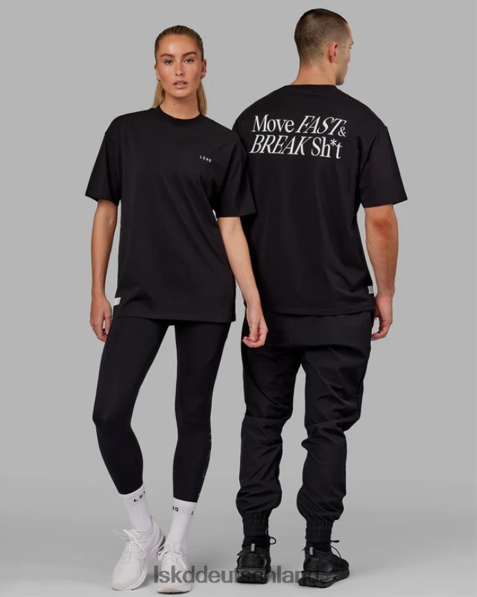 unisex LSKD vs5 flxcotton T-Shirt in Übergröße – schwarz-weiß Bekleidung VD2NLV282