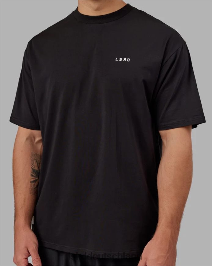 unisex LSKD vs5 flxcotton T-Shirt in Übergröße – schwarz-weiß Bekleidung VD2NLV282