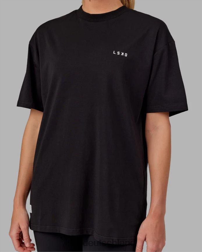 unisex LSKD vs5 flxcotton T-Shirt in Übergröße – schwarz-weiß Bekleidung VD2NLV282