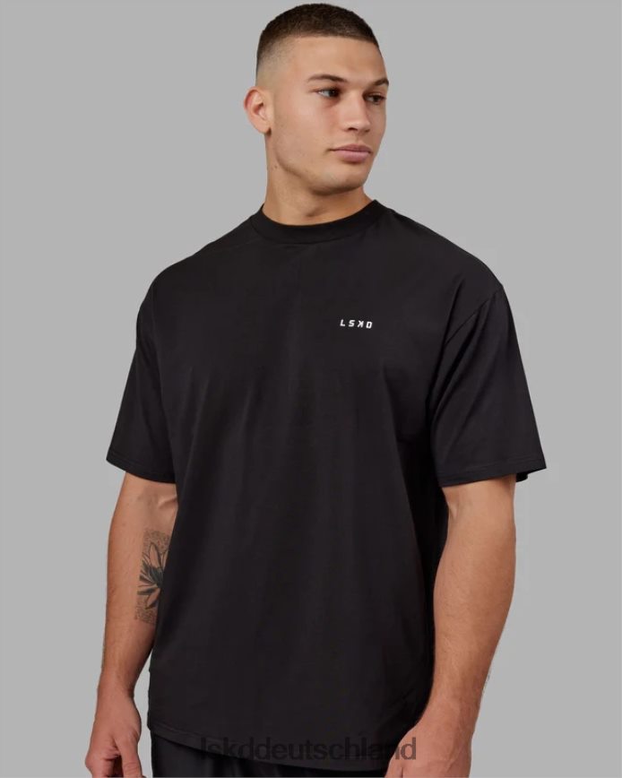 unisex LSKD vs5 flxcotton T-Shirt in Übergröße – schwarz-weiß Bekleidung VD2NLV282