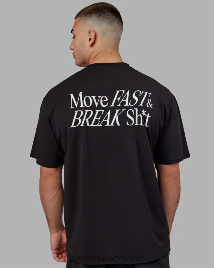 unisex LSKD vs5 flxcotton T-Shirt in Übergröße – schwarz-weiß Bekleidung VD2NLV282