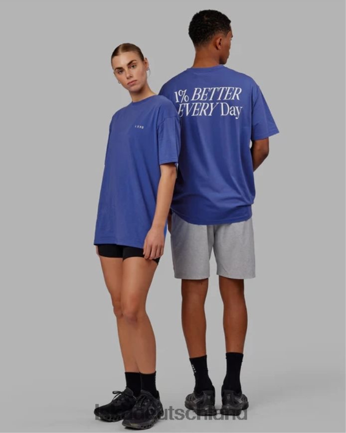 unisex LSKD vs6 flxcotton T-Shirt in Übergröße – Power Cobalt-White Bekleidung VD2NLV270