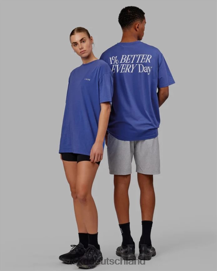 unisex LSKD vs6 flxcotton T-Shirt in Übergröße – Power Cobalt-White Bekleidung VD2NLV270