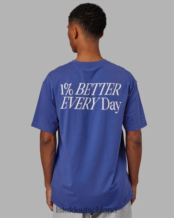 unisex LSKD vs6 flxcotton T-Shirt in Übergröße – Power Cobalt-White Bekleidung VD2NLV270