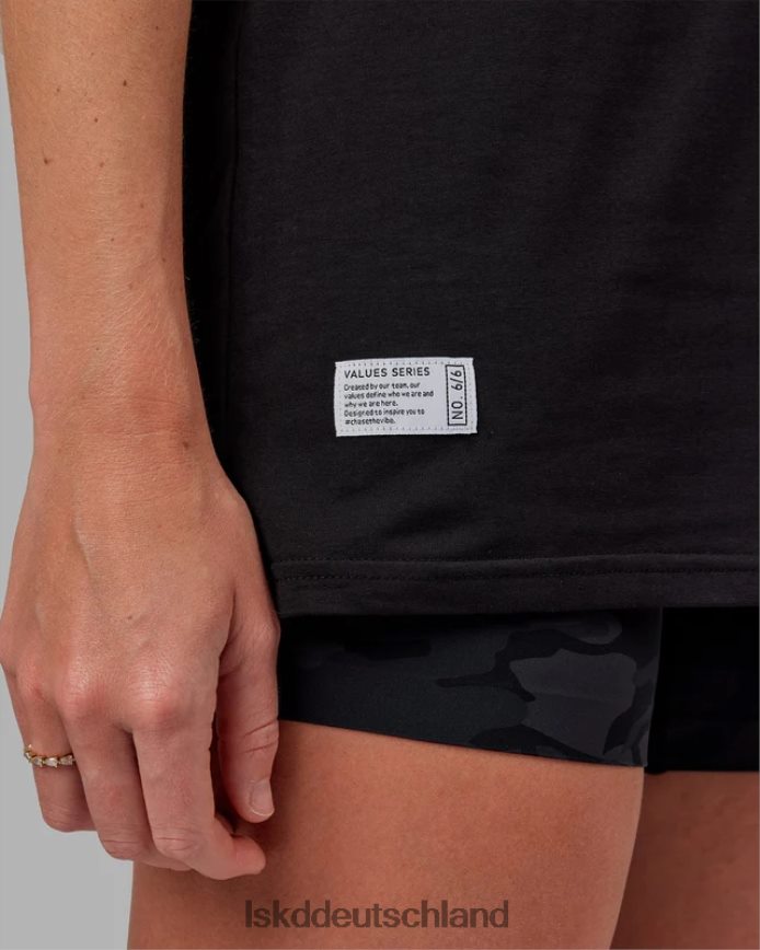 unisex LSKD vs6 flxcotton T-Shirt in Übergröße – schwarz-weiß Bekleidung VD2NLV247