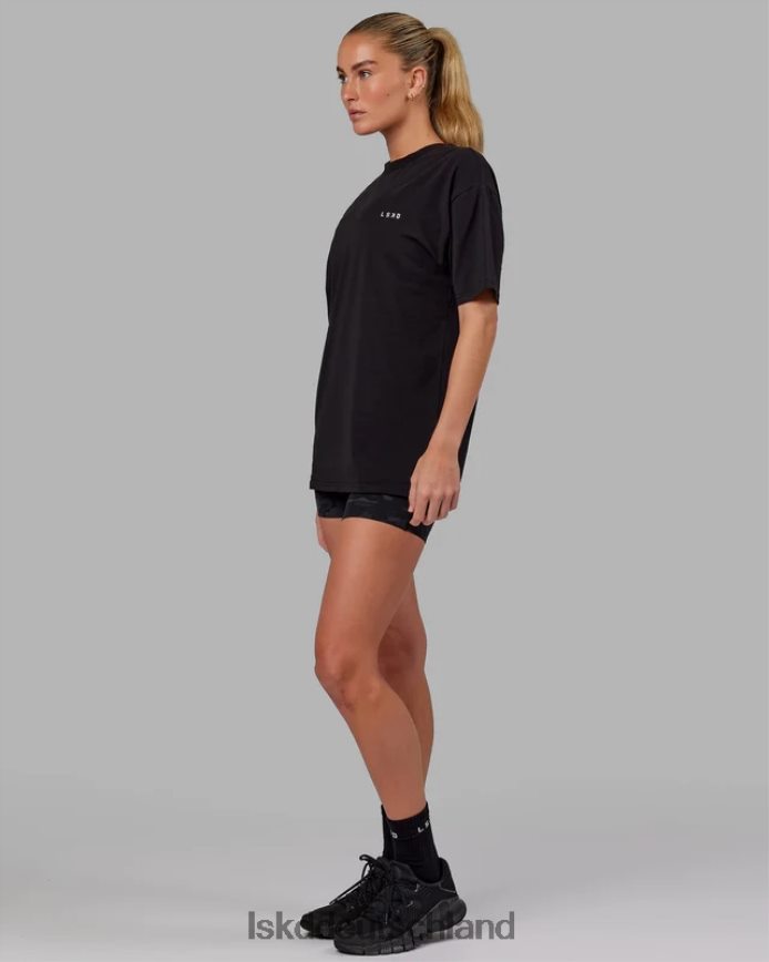 unisex LSKD vs6 flxcotton T-Shirt in Übergröße – schwarz-weiß Bekleidung VD2NLV247