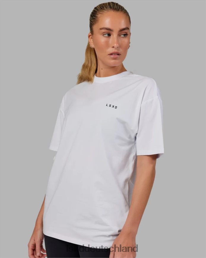 unisex LSKD vs6 flxcotton T-Shirt in Übergröße – weiß-schwarz Bekleidung VD2NLV286