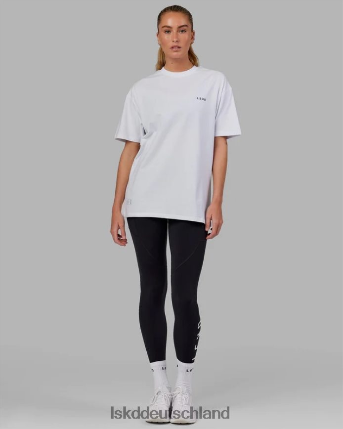 unisex LSKD vs6 flxcotton T-Shirt in Übergröße – weiß-schwarz Bekleidung VD2NLV286