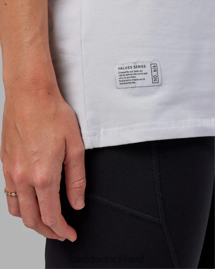 unisex LSKD vs6 flxcotton T-Shirt in Übergröße – weiß-schwarz Bekleidung VD2NLV286