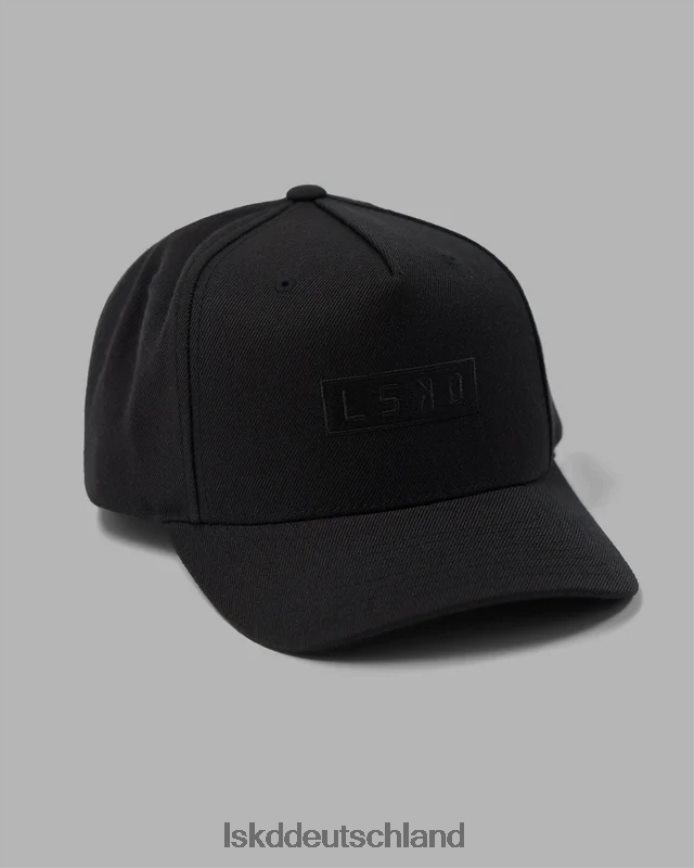 unisex LSKD Cornerstone Snapback-Mütze – Schwarz-Schwarz Zubehör VD2NLV820