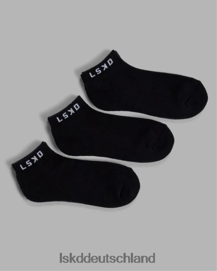 unisex LSKD Daily 3er-Pack Söckchen – Schwarz Zubehör VD2NLV867