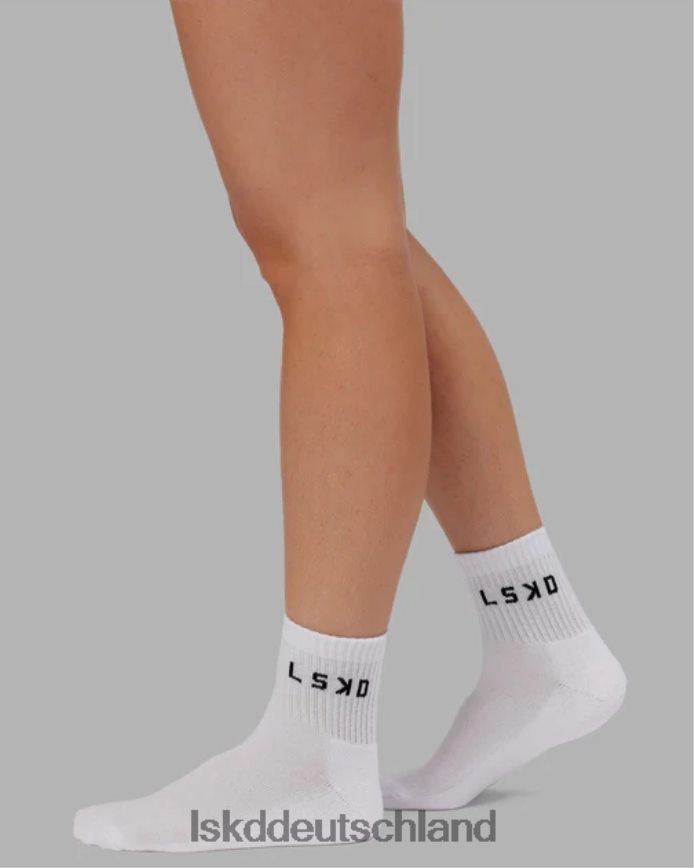unisex LSKD Daily Quarter Crew Socke – weiß Zubehör VD2NLV854