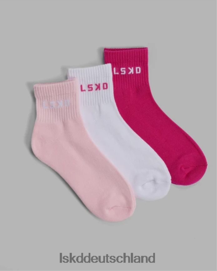 unisex LSKD Daily Quarter Socken im 3er-Pack – mehrfarbig Zubehör VD2NLV872