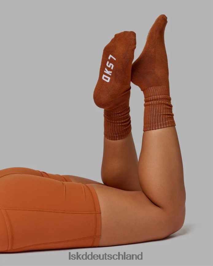 unisex LSKD Essential 3er-Pack Crew-Socken – Khaki/Creme/Rot Zubehör VD2NLV869