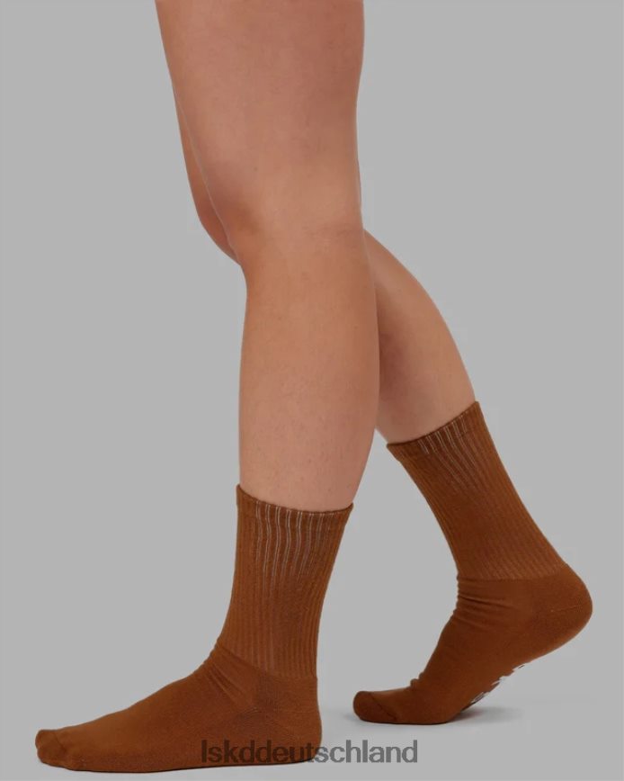 unisex LSKD Essential 3er-Pack Crew-Socken – Khaki/Creme/Rot Zubehör VD2NLV869