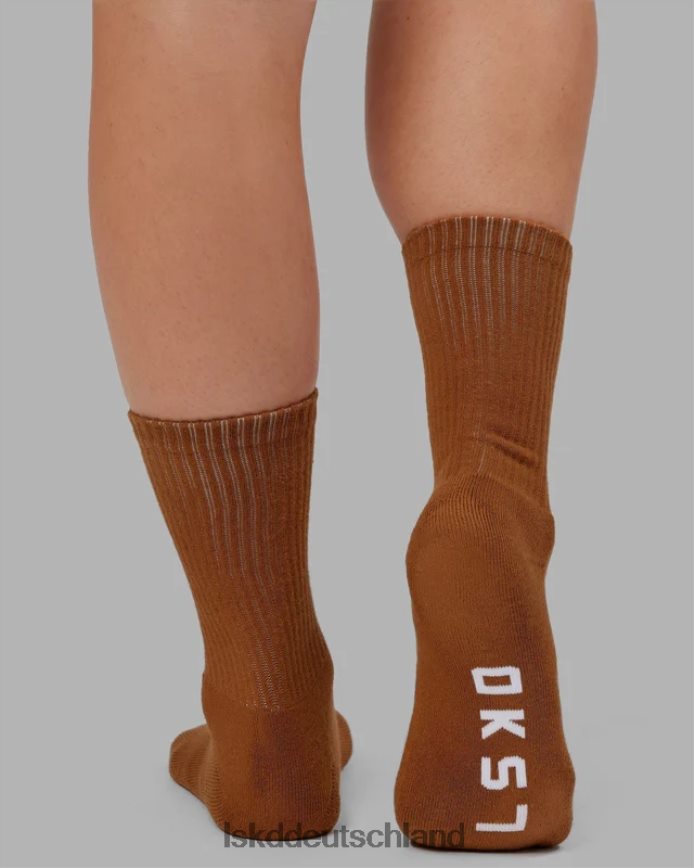 unisex LSKD Essential 3er-Pack Crew-Socken – Khaki/Creme/Rot Zubehör VD2NLV869