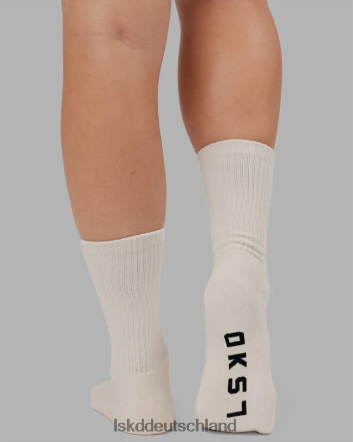unisex LSKD Essential 3er-Pack Crew-Socken – Khaki/Creme/Rot Zubehör VD2NLV869
