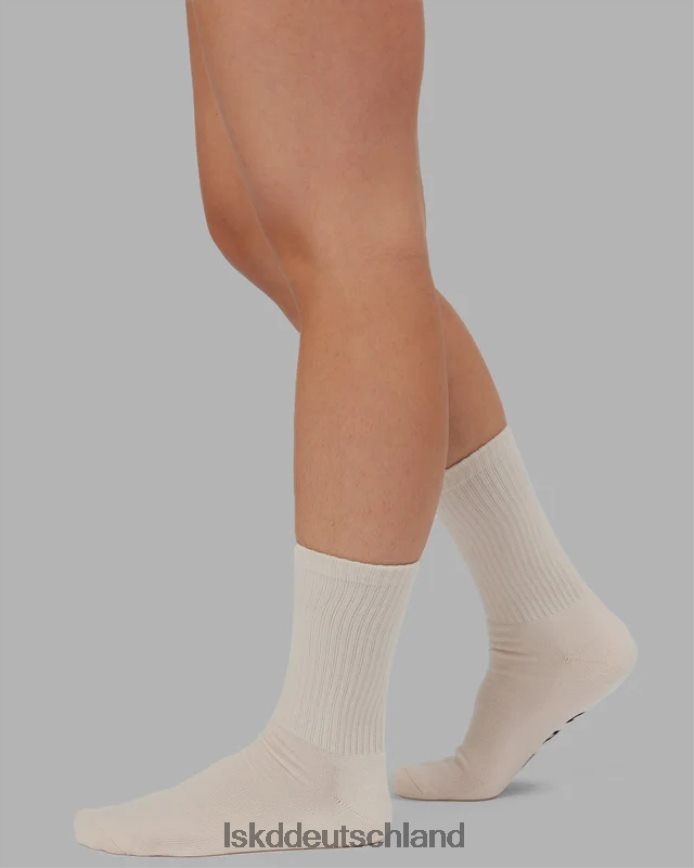 unisex LSKD Essential 3er-Pack Crew-Socken – Khaki/Creme/Rot Zubehör VD2NLV869