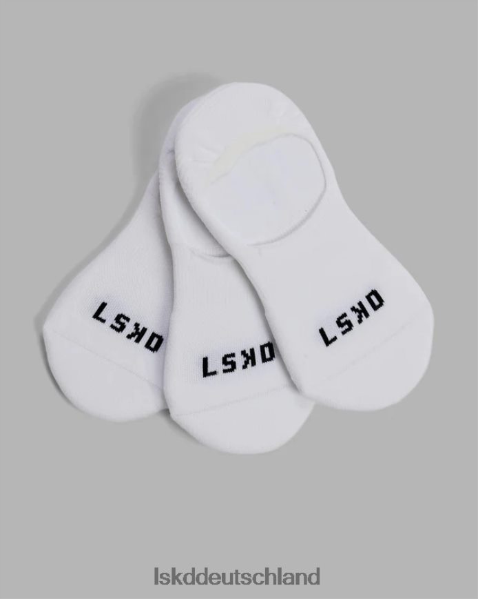 unisex LSKD Performance No Show 3er-Pack Socken – weiß Zubehör VD2NLV861