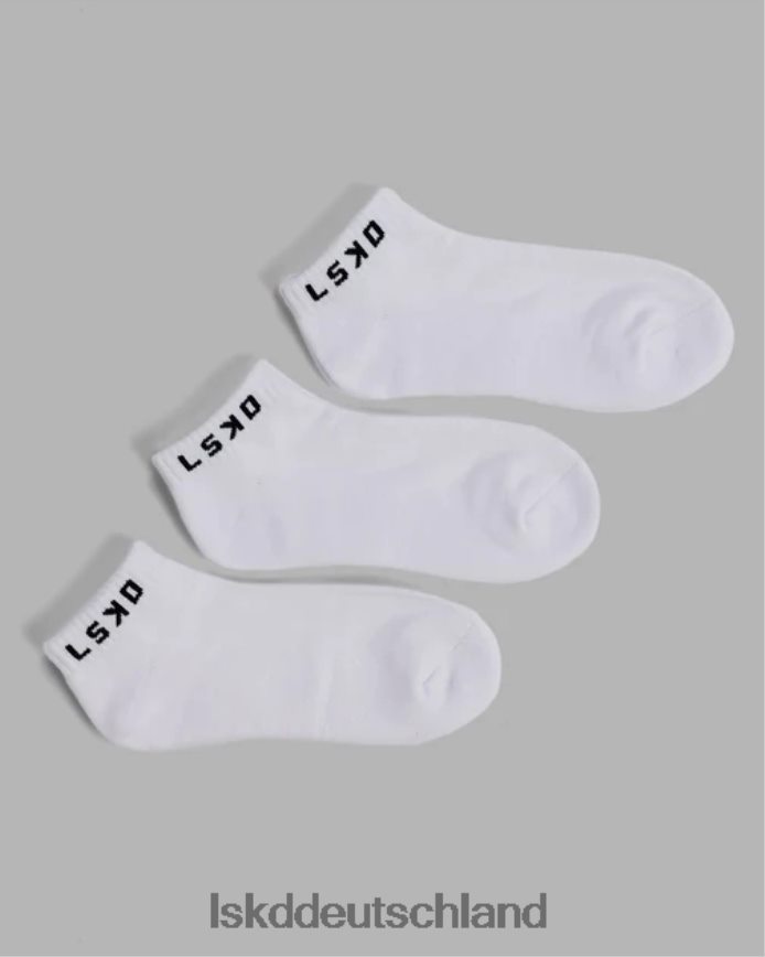 unisex LSKD Tägliche 3er-Pack Söckchen – weiß Zubehör VD2NLV859